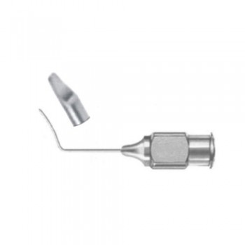 Spatulated Lasik Cannula Flattened Spatulated Tip - End Opening Stainless Steel, Gauge 26
